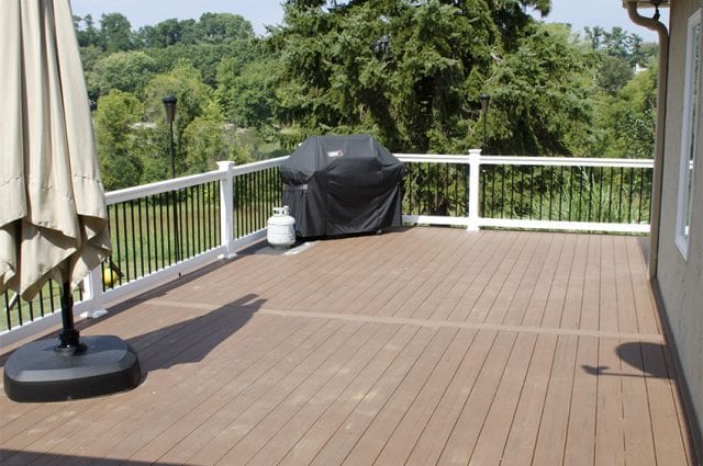 Custom Brown Oak Composite Deck | West Chester, PA