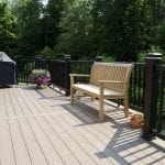 azek deck built using sedona decking and timbertech radiance rail