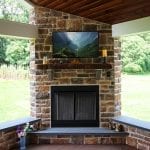 Domenick Deck with Porch Backyard fireplace