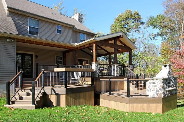 Custom TimberTech Deck / Barnwood Porch – Lincoln University, PA