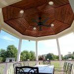 Gandhi - Timbertech porch with lights and fan