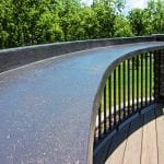 Belles - TimberTech Ashwood deck and porch with concrete curved bar top