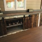 Mattice - TimberTech Porch with sliding cabinet
