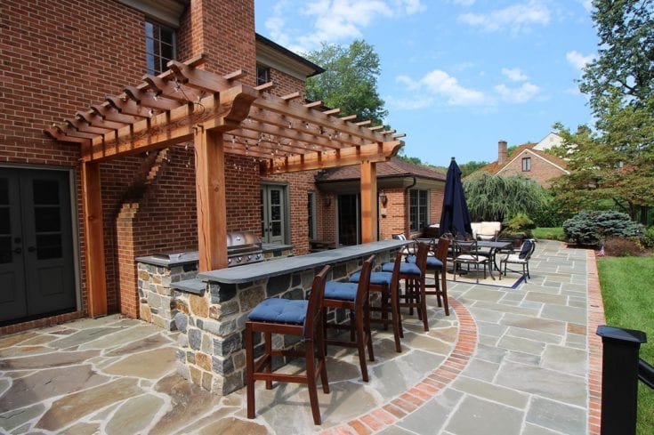 Custom Flagstone Patio / Pergola – Ambler, PA