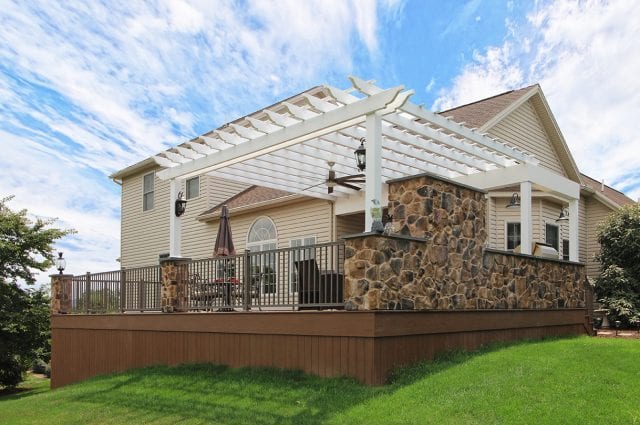 Custom Timbertech Deck Vinyl Pergola Middletown Pa 748 Sq Ft