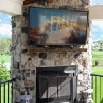 Lo - TimberTech Deck and porch with TV and fire feature