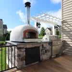 Lo - TimberTech Deck with pizza oven, Grill, and pergola