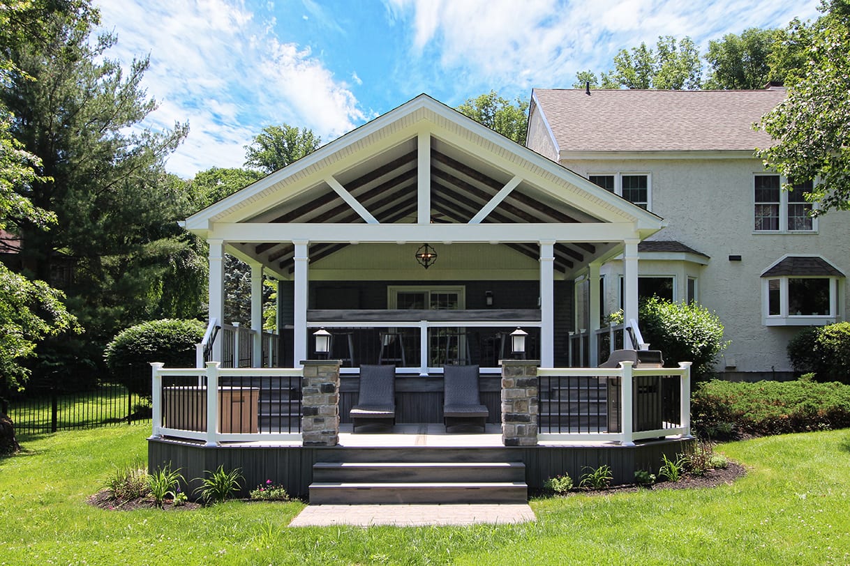 covered back porch with gable ends