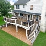 Custom Chocko Trex Deck Concrete Patio Installation in North Whales PA