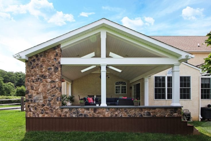 Custom Fieldstone Porch – Chester Springs, PA