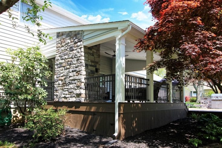 TimberTech Deck / Slant Roof Porch – Malvern, PA 19355