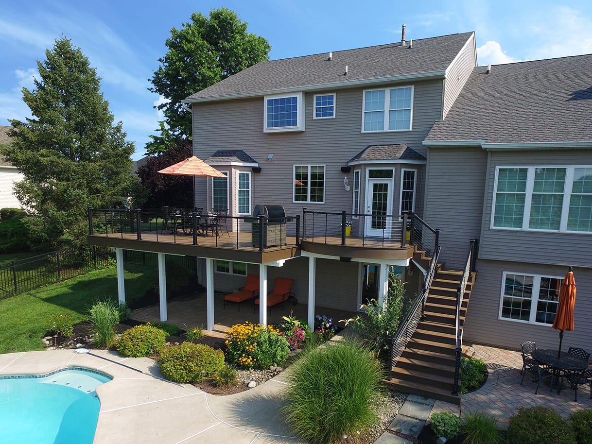 veranda decking designs with stairs