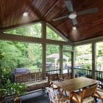 TimberTech deck and synergy ceiling covered porch