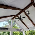Shah - TimberTech deck and phantom screened porch with fan and lighting