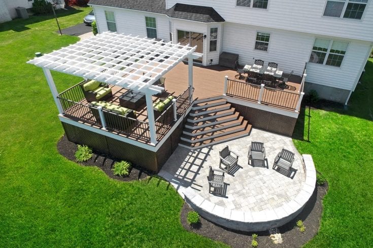 Custom Antique Palm TimberTech Deck / Pergola / Patio – Glen Mills, PA