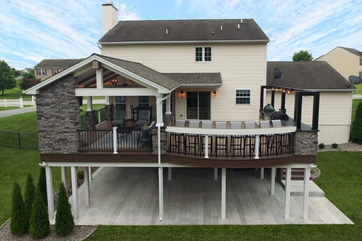 Custom Pecan TimberTech Deck / Barnwood Porch – Kinzers, PA