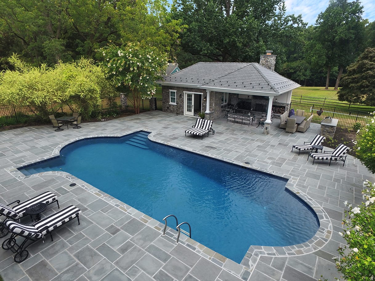 Custom Heritage Pool House / Flagstone Patio – West Chester, PA