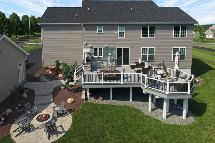 Custom Stone Ash TimberTech Deck / Patio – Schwenksville, PA