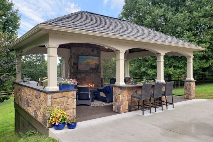 Custom Heritage Pavilion / Mocha TimberTech Deck – West Chester, PA