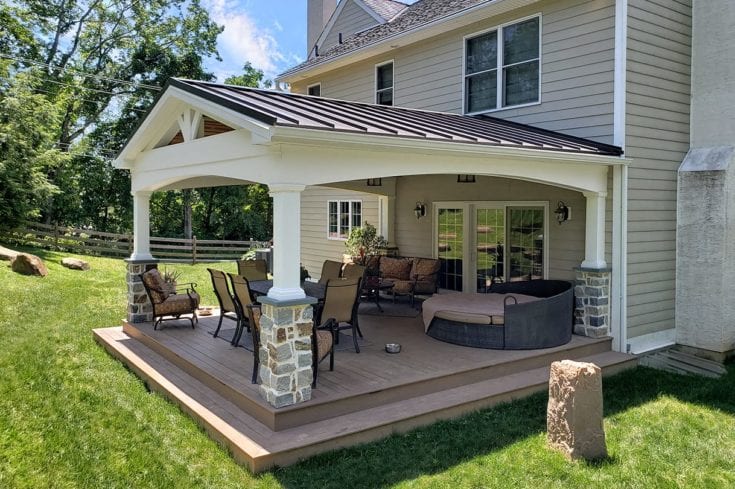 Custom Pecan TimberTech Deck / Vintage Porch – Berwyn, PA