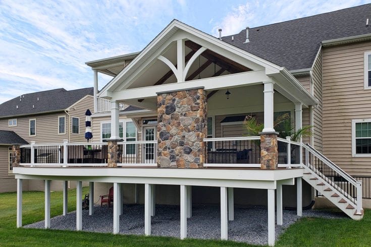 Antique Palm TimberTech Deck / Barnwood Porch – Avondale, PA