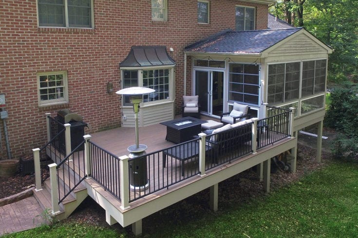 Pecan Timbertech Deck / Sunroom – Lancaster, PA