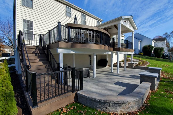 TimberTech Deck / Barnwood Porch / Techo-Bloc Patio – Garnet Valley, PA
