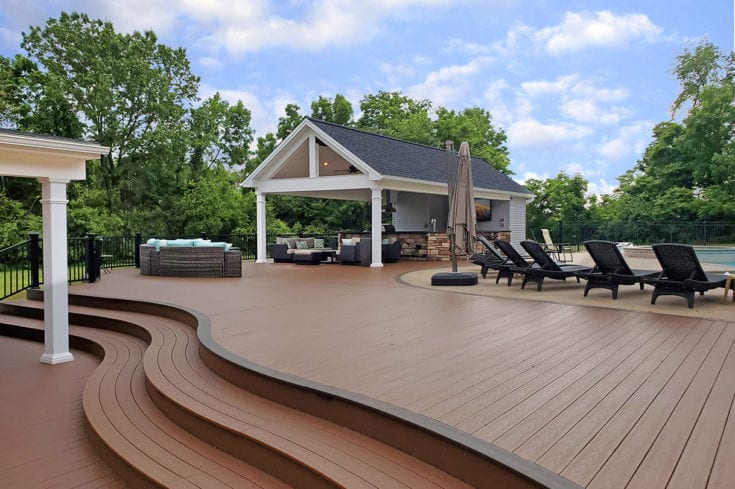 Pool House Kitchen / Massive TimberTech Deck – Phoenixville, PA