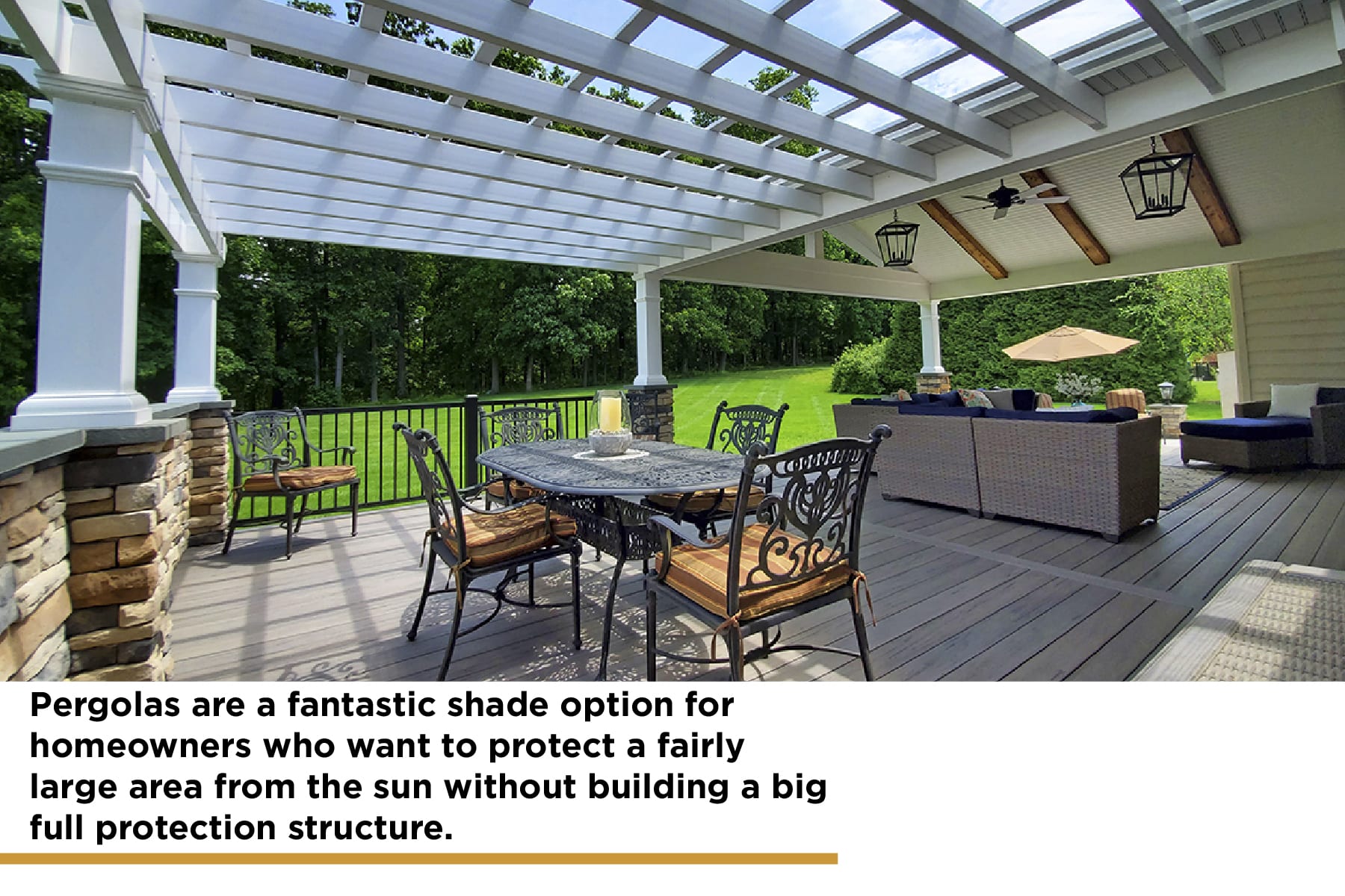 pergolas are an excellent shade structure