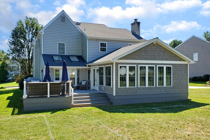 Barnwood Sunroom / TimberTech Deck – West Chester, PA
