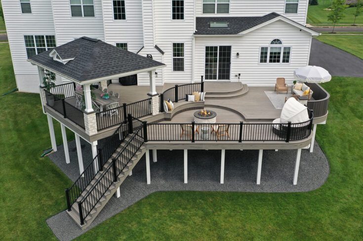 Multi Leveled TimberTech Deck / Pavilion – Furlong, PA