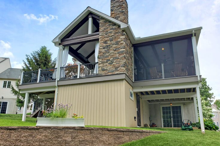 Custom Barnwood Screened Porch / TimberTech Deck – West Chester, PA