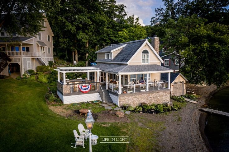 Covered TimberTech Deck and Outdoor Kitchen – Penn Yan, NY
