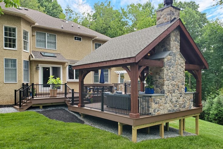 Canyon Brown Pavilion with Stonework – Newtown Square, PA