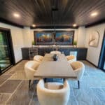 Flagstone sports bar lounge in Keystone Custom Decks showroom