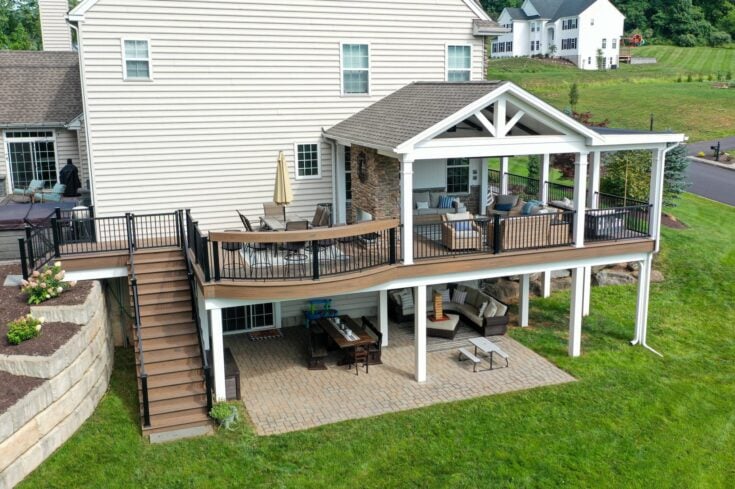 Custom Wrap Around Modern Farm House Porch – Zionsville, PA