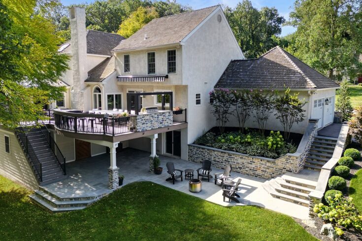 Elevated Deck & Porch with Covered Patio – Bryn Mawr, PA
