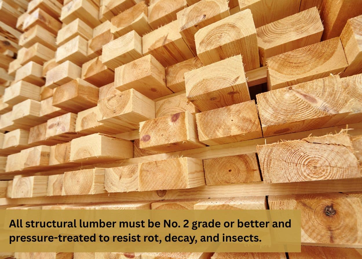 Stacked lumber boards prepared for construction and building materials.
