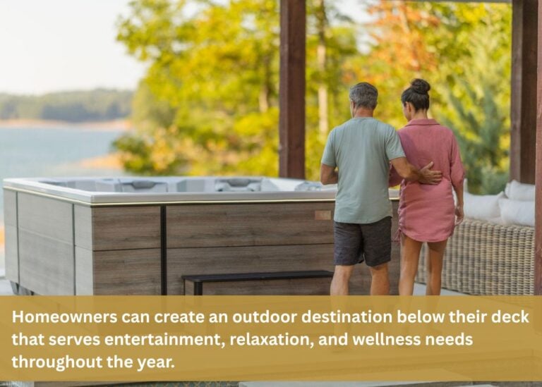 2 Create a Relaxing Wellness Retreat Below Your Deck 1 - Transform the Space Under Your Deck: Creative Ideas for Second-Story Outdoor Living Areas