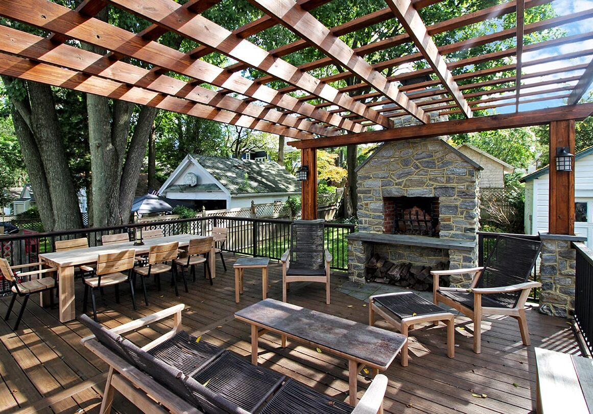 Broderick-Pressure-treated-pergola-with-stone-wood-burning-fireplace Broderick-Pressure-treated-pergola-with-stone-wood-burning-fireplace