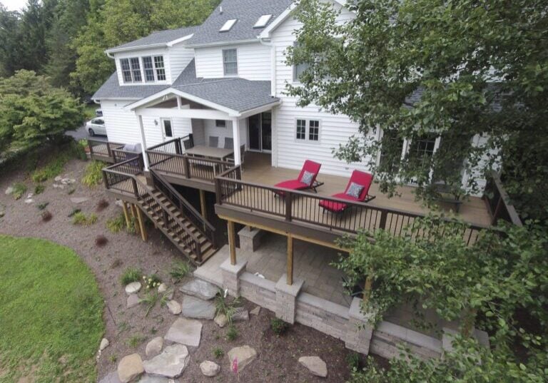 timbertech tigerwood decking with mocha accents
