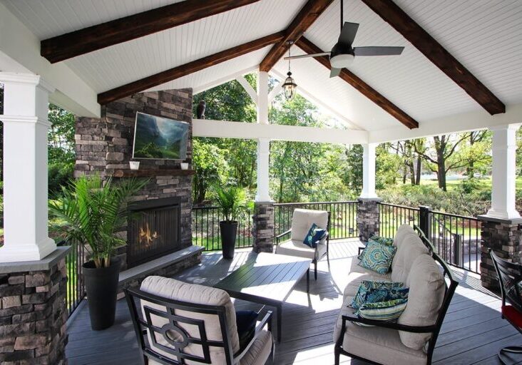 Custom Amazon Mist TimberTech Deck Porch Patio in Collegeville, PA