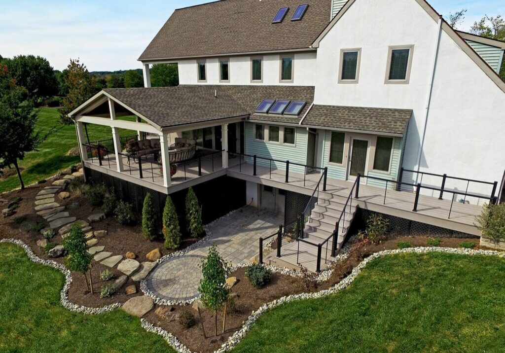custom azek deck and porch in telford pa